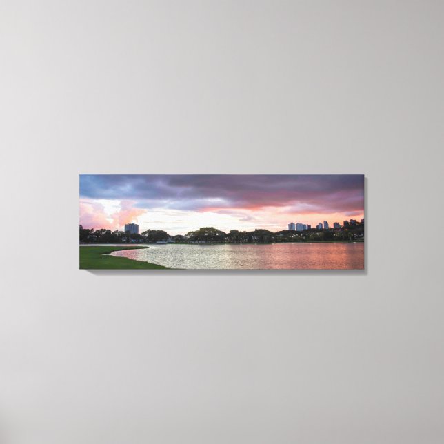 Impressão Em Tela Sunset Sobre O Parque (Frente)