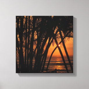 Impressão Em Tela Sunset tropical