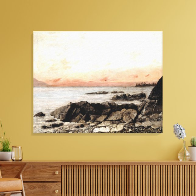 Impressão Em Tela Sunset, Vevey, Suiça - Gustave Courbet (Insitu(Sala de estar))