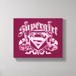 Impressão Em Tela Super Girl Crest Design