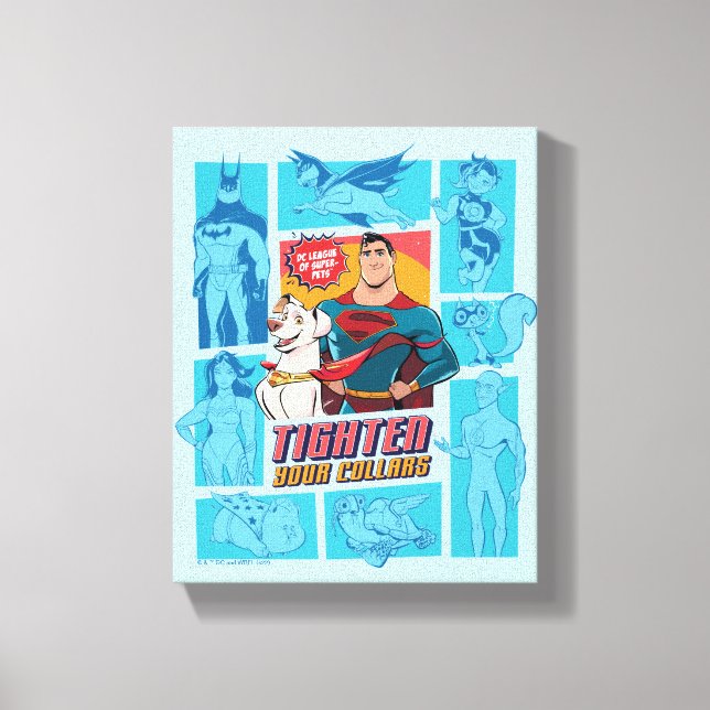 Impressão Em Tela Super-Pets & Justice League - Aperte seus colares (Frente)