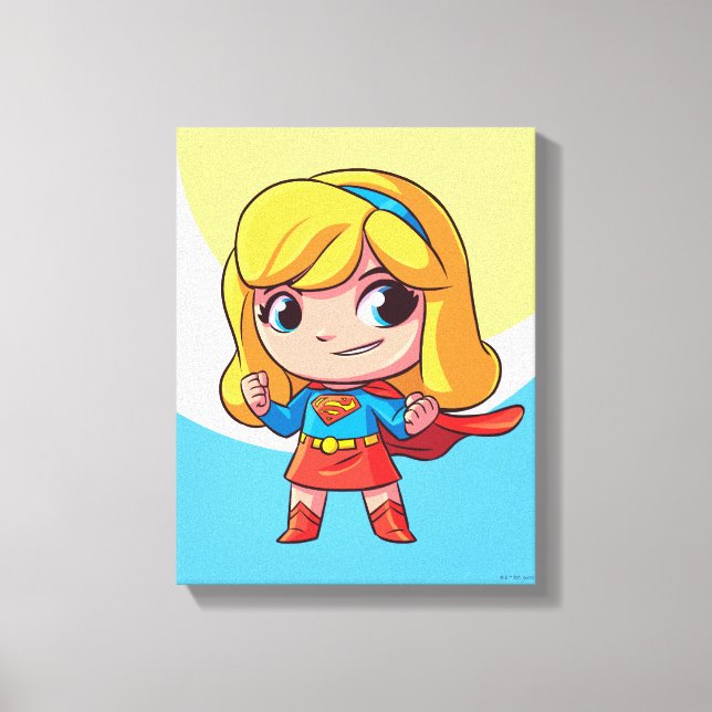 Impressão Em Tela Supergirl Stance Adorável (Frente)