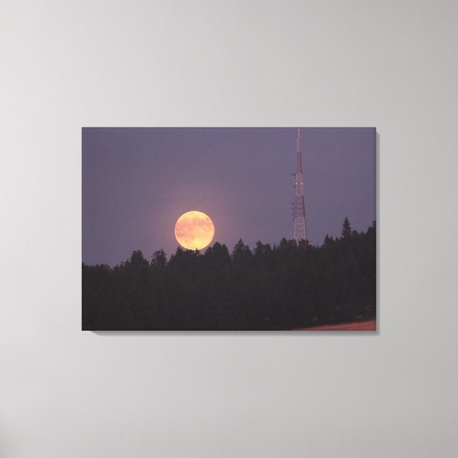 Impressão Em Tela Superlua de Agosto sobre Paradise Ridge (Frente)