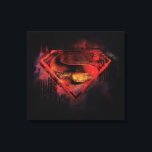 Impressão Em Tela Superman S-Shield | Logotipo pintado<br><div class="desc">Tendência Mensal do Super-Homem</div>
