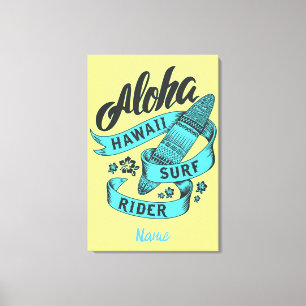 Impressão Em Tela Surf Aloha Hawaii Rider Thunder_Cove
