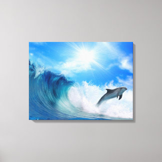 Impressão Em Tela Surf de golfinho