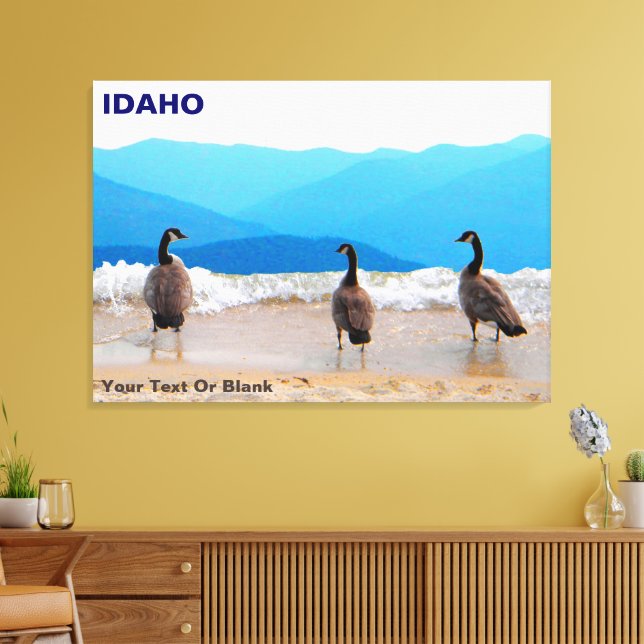 Impressão Em Tela Surf! - Gansos (Insitu(Sala de estar))