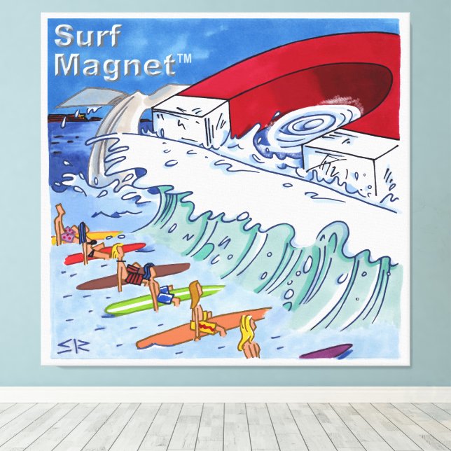 Impressão em tela Surf Magnet (Insitu(piso de madeira))