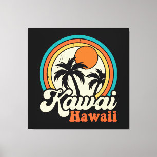 Impressão Em Tela Surfar Kawaii Havaí