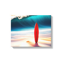 Surfboard Direita Na Areia Da Praia