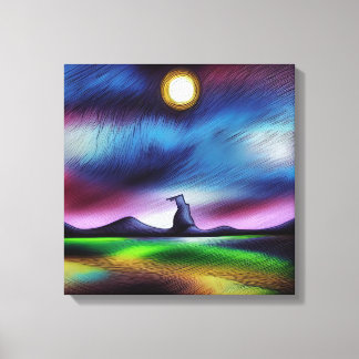Impressão Em Tela Surreal abstrato de paisagem
