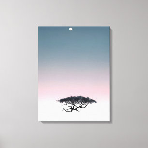 Impressão Em Tela Surreal Dreamscape: Árvore Flutuante e Lua
