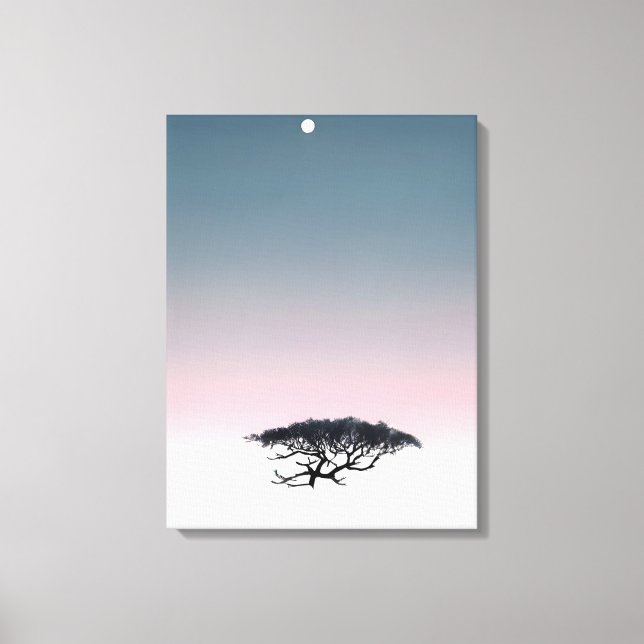 Impressão Em Tela Surreal Dreamscape: Árvore Flutuante e Lua (Frente)
