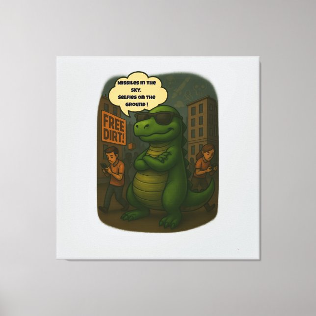 Impressão Em Tela Surviving 2025: Dino Style (Frente)