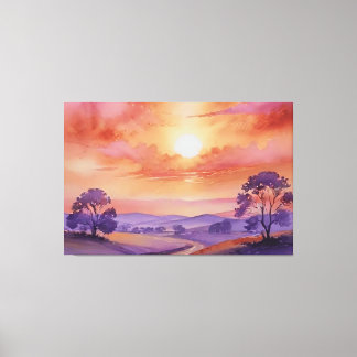 Impressão Em Tela "Sussurros do Pôr do Sol"