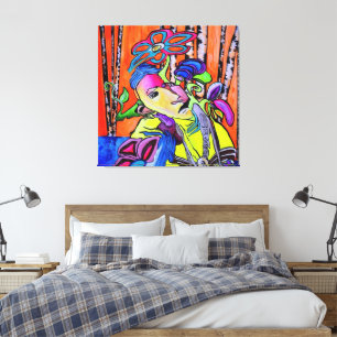 Impressão Em Tela Susurros de Cores – Pintura Cubista do Sudoeste