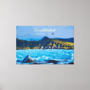 Impressão Em Tela Svínafellsjökull, Islândia - Vista da Geleira