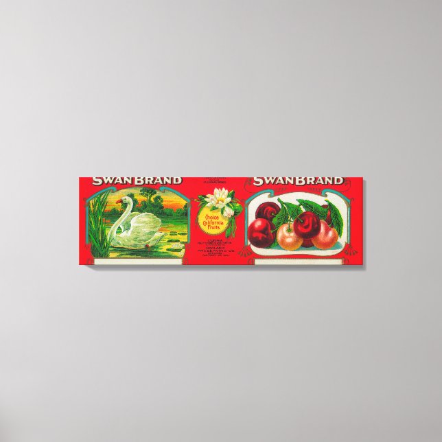 Impressão Em Tela Swan Cherry LabelOakland, CA (Frente)