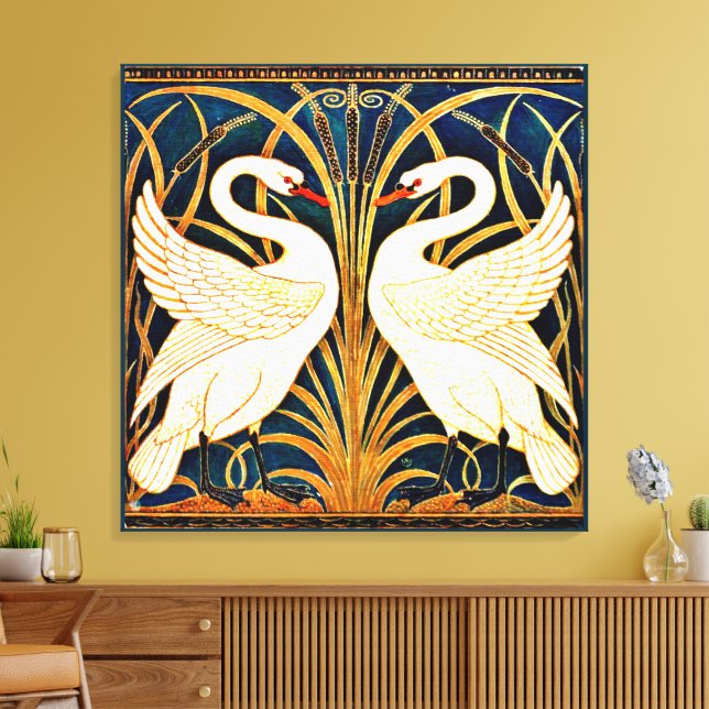 Impressão Em Tela Swan, Rush e Iris, belas artes, (Insitu(Sala de estar))
