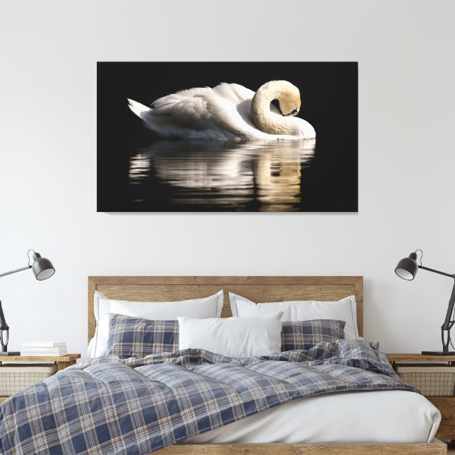 Impressão Em Tela Swan Solitário (Insitu(Quarto))