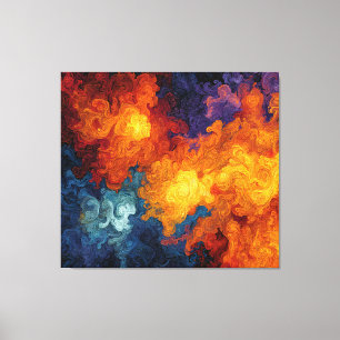 Impressão Em Tela Swirling Elemental Nebula Abstract