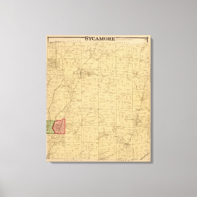 Impressão Em Tela Sycamore, Ohio (Frente)