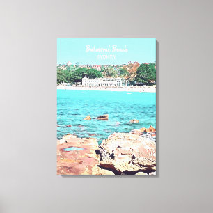 Impressão Em Tela Sydney Balmoral Beach retro Bathers Pavillion