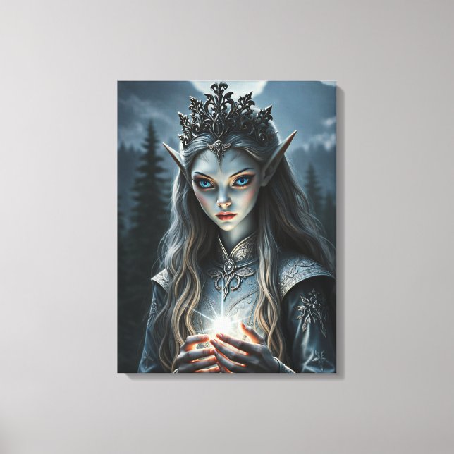 Impressão Em Tela Sylvarae Nightwhisper Feiticeira Elfa Enfeitiçada  (Frente)
