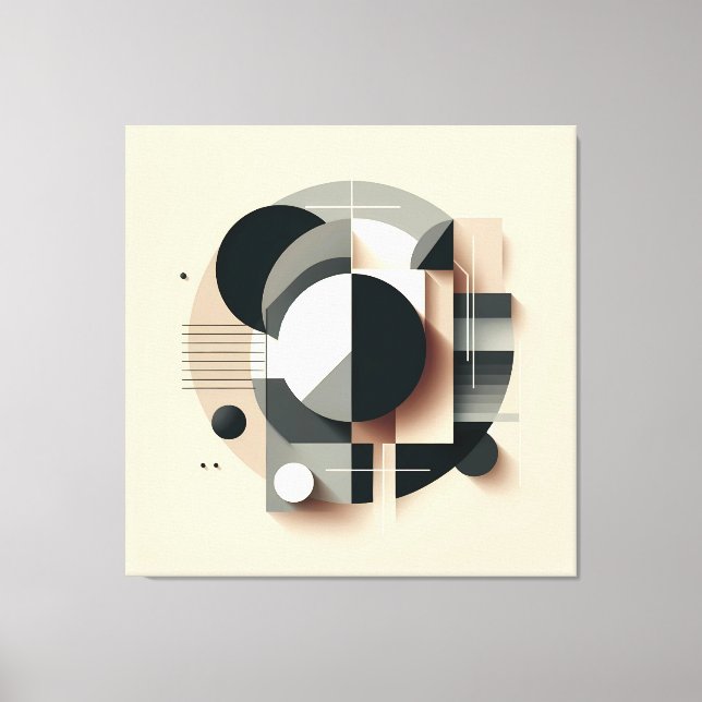 Impressão Em Tela Symmetric Dimensional Geometry (Frente)