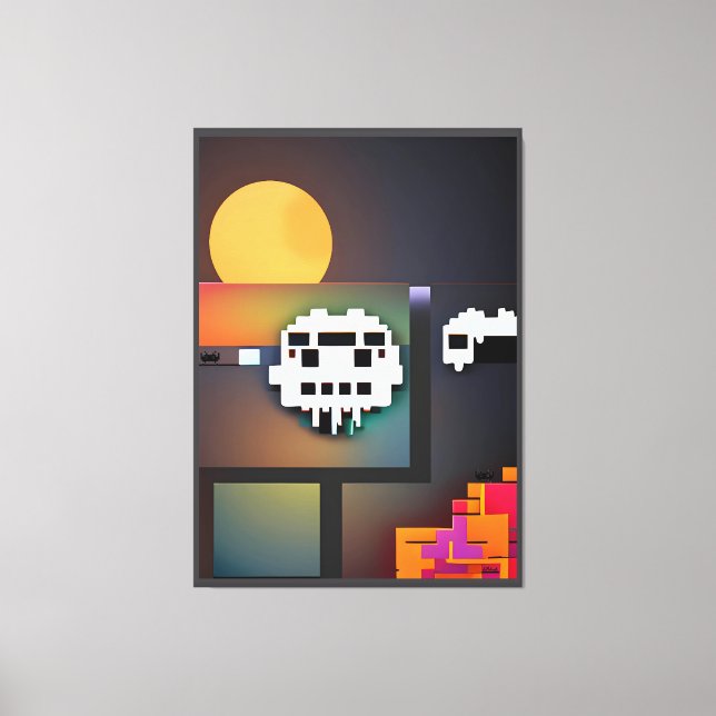 Impressão Em Tela Synthwave Neurality Modernist (Frente)