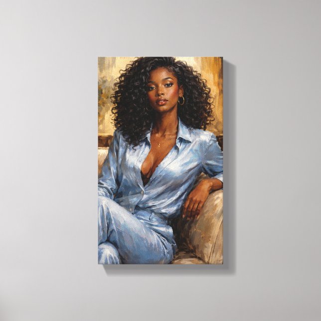 Impressão Em Tela Tableau Déco ( Blue Beauty ) Art Déco (Frente)