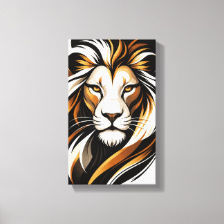 Impressão Em Tela Tableau Déco ( Portrait Lion ) Art Minimaliste
