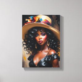 Impressão Em Tela Tableau Déco (The Grace) Portrait D'Une Diva 