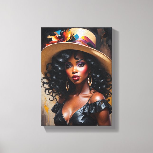 Impressão Em Tela Tableau Déco (The Grace) Portrait D'Une Diva  (Frente)