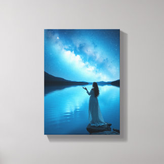 Impressão Em Tela Tableau Décoratif ( Femme sous les étoiles )