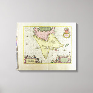 Impressão Em Tela Tabula Magellanica, Quatierrae del Fuego, placa 18