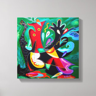 Impressão Em Tela Taino Dance, Porto Rico Art