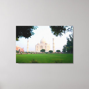 Impressão Em Tela Taj Mahal ao nascer do sol um dos maravilhas do