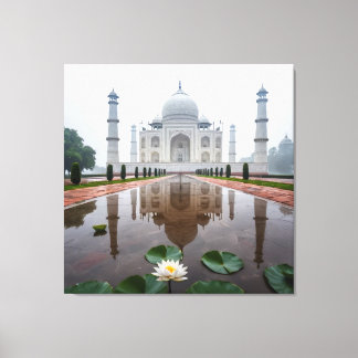 Impressão Em Tela Taj Mahal Reflection