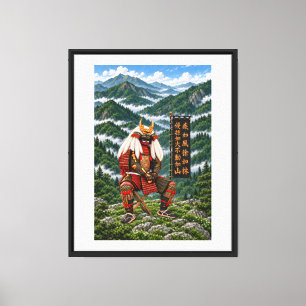 Impressão Em Tela Takeda Shingen Deep Green 16x20 0,75in Quadro Pret