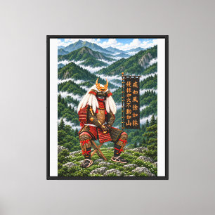 Impressão Em Tela Takeda Shingen Deep Green 20x24 0,75in Quadro Pret