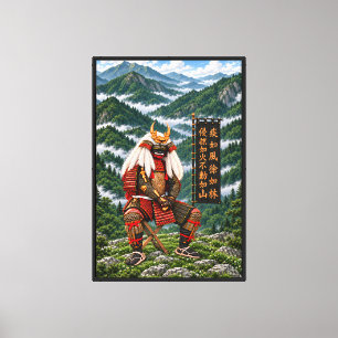 Impressão Em Tela Takeda Shingen Deep Green 20x30 1.25in Emoldurado