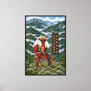 Impressão Em Tela Takeda Shingen Deep Green 24x36 0,75in Emoldurado