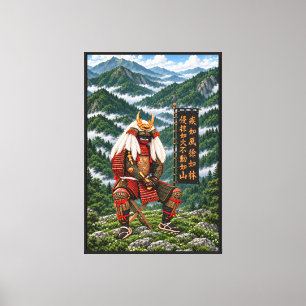 Impressão Em Tela Takeda Shingen Deep Green 24x36 1,25 pol. Emoldura