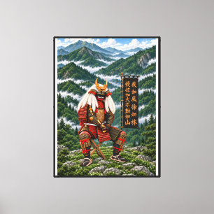 Impressão Em Tela Takeda Shingen Deep Green 30x40 1,25in Enquadrado