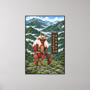 Impressão Em Tela Takeda Shingen Deep Green 40x60 1.25in Emoldurado