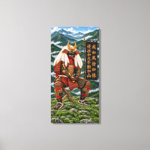 Impressão Em Tela Takeda Shingen Montanhas Verde-Profundo 16x32 1.25
