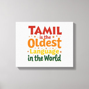 Impressão Em Tela Tamil, o idioma mais antigo