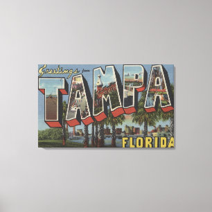 Impressão Em Tela Tampa, letra ScenesTampa de FloridaLarge, FL