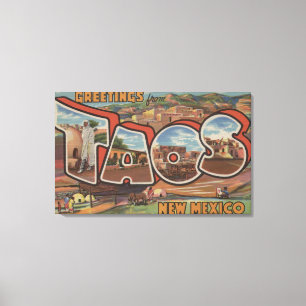 Impressão Em Tela Taos, letra nova ScenesTaos de MexicoLarge,